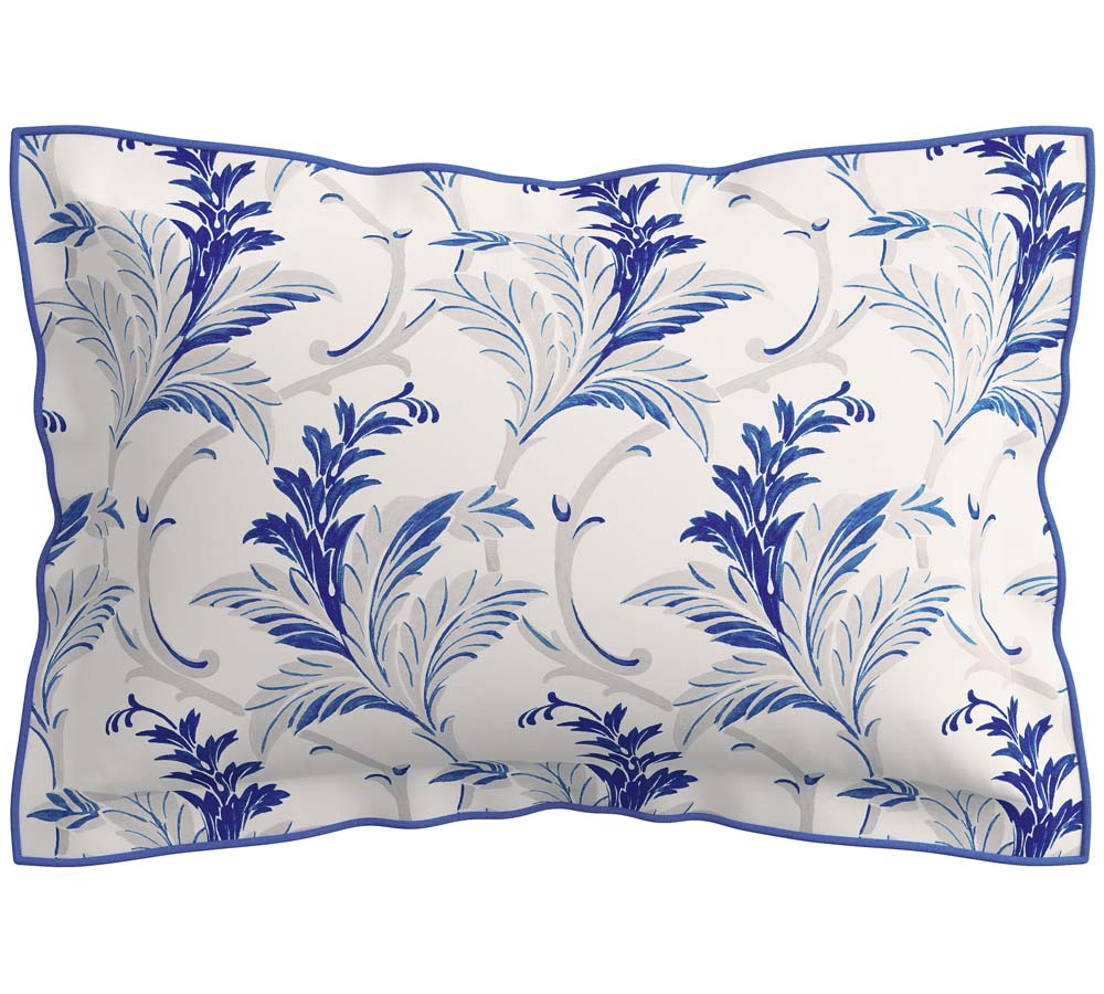 Baroque Blue And White Oxford Pillowcase